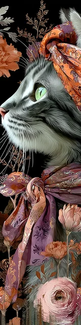 Cat bookmarks featuring a profile view of a cat